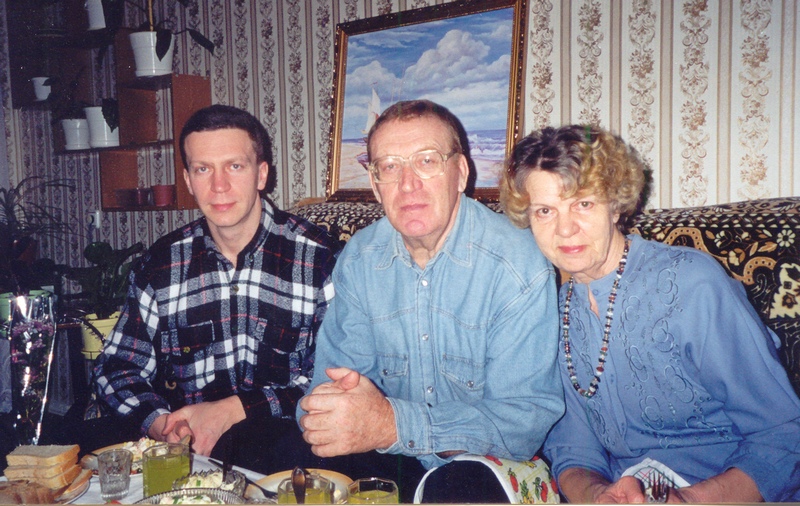 М.П. Капустин с женой и сыном