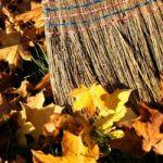 субботник, листья, метла, уборка, осень