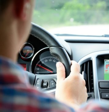 руль, водитель