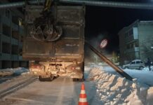 Дорожное происшествие на несколько морозных часов оставило без отопления жителей Таёжного