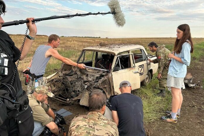 На съёмочной площадке