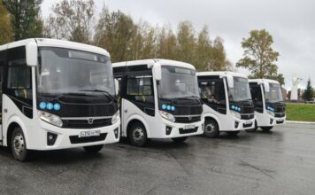 Новые современные автобусы выходят в рейс